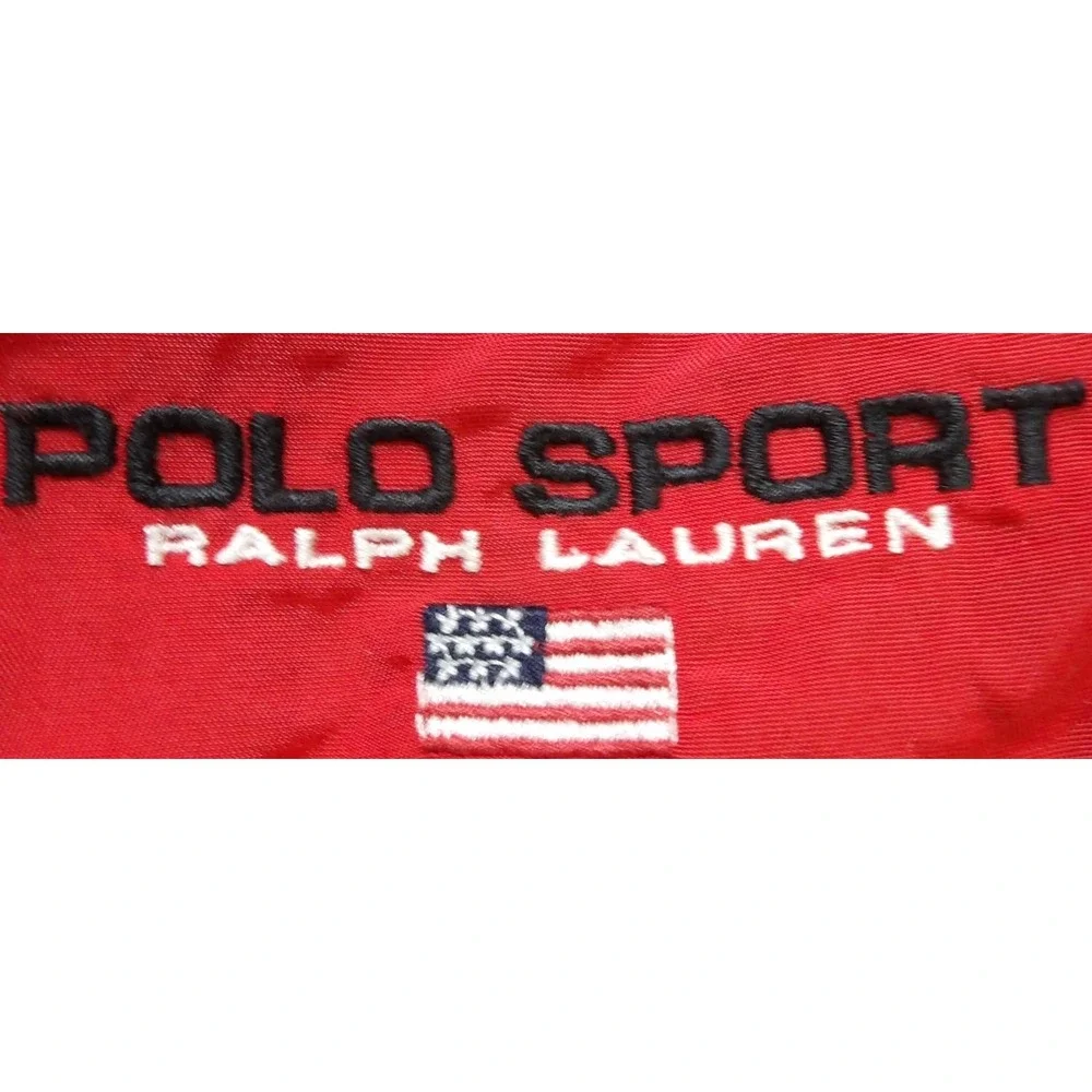 VTG Polo Sport Ralph Lauren Swim Trunks Shorts Nylon Men XL Red Black 90s Board